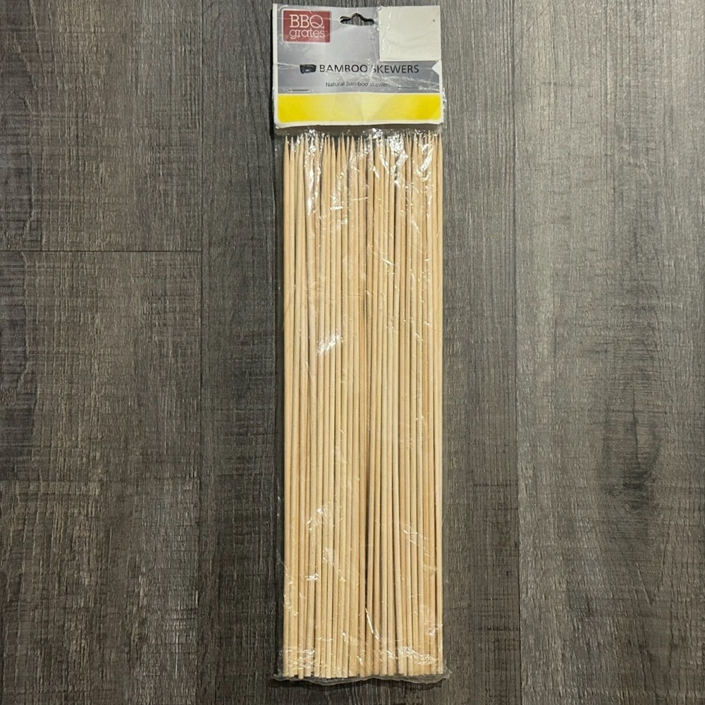 💞 New 50-Count Pack 12 Inch Bamboo BBQ Skewers